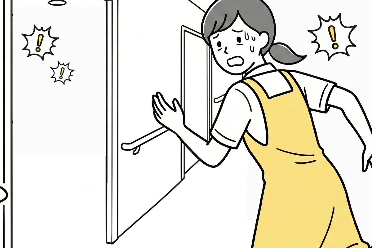 夜間にアラートで駆け回るスタッフ
